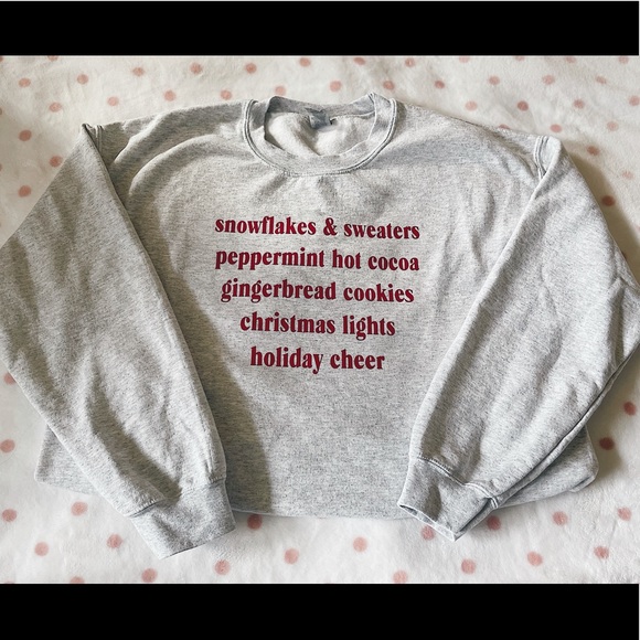 Christmas Quote Handmade Sweatshirt - Picture 1 of 2